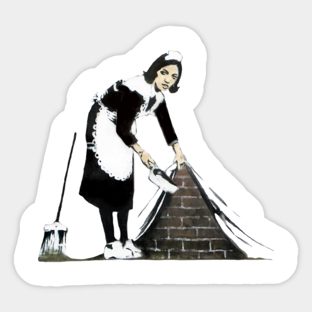 BANKSY Sweep Under the Carpet Banksy Sticker TeePublic
